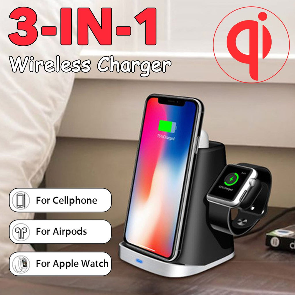 3-in-1 Wireless Charger Qi Certified