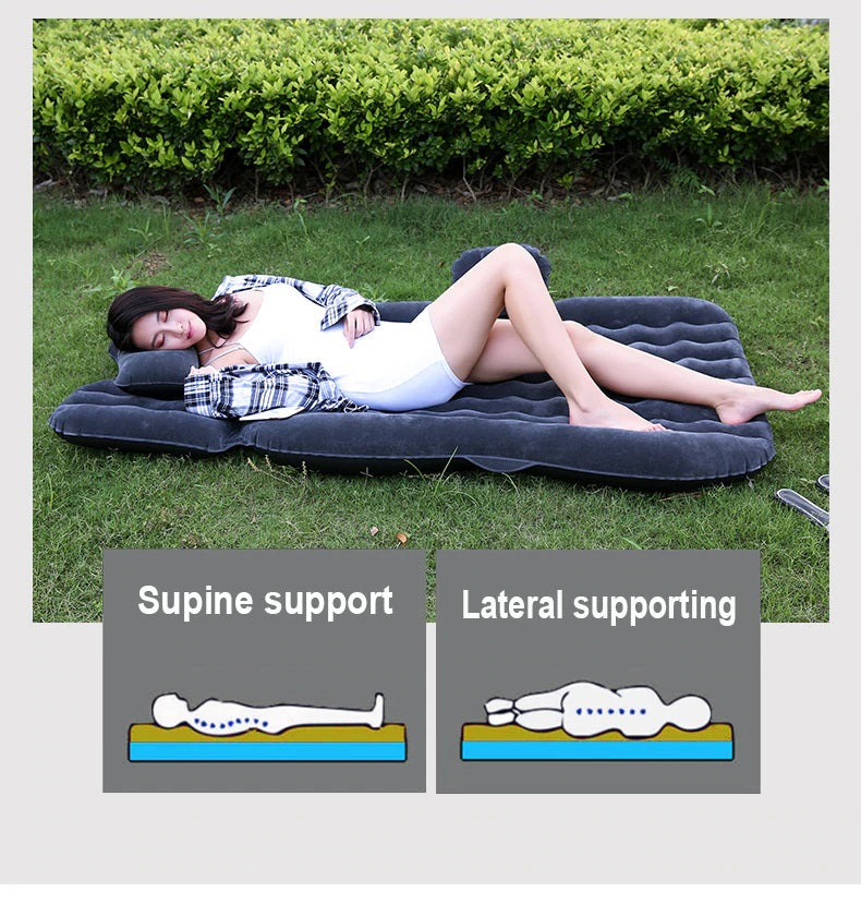 AiryBed™ Car Travel Inflatable Air Mattress Back Seat Portable Camping Bed Cushion with Back Support