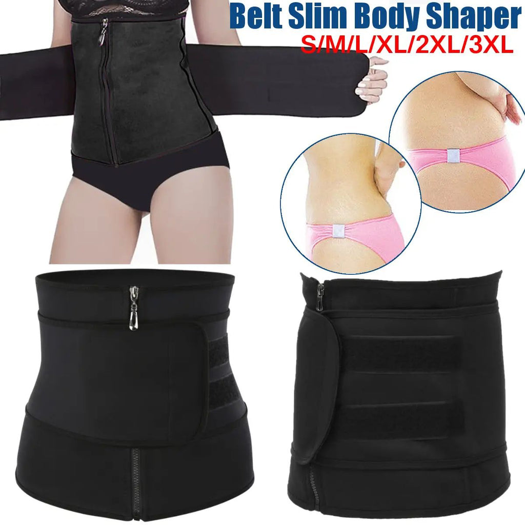 OLIOMES Women Waist Trainer Corset Sauna Trimmer Belt Slim Belly Band Tummy  Wrap Sport Girdle Workout Cincher Body Shaper, Black, XL: Buy Online at  Best Price in UAE 